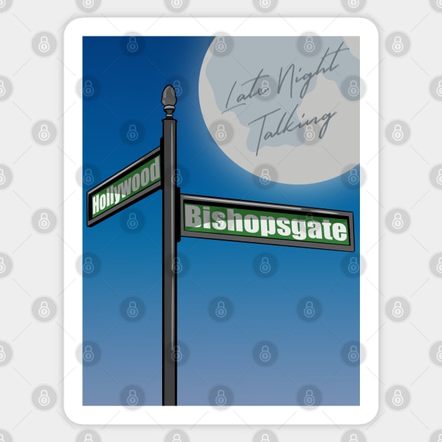 Hollywood or Bishopsgate | Late Night Talking Sticker by icantdrawfaces